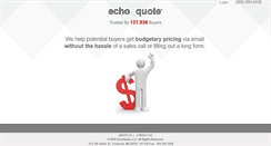 Desktop Screenshot of echoquote.com
